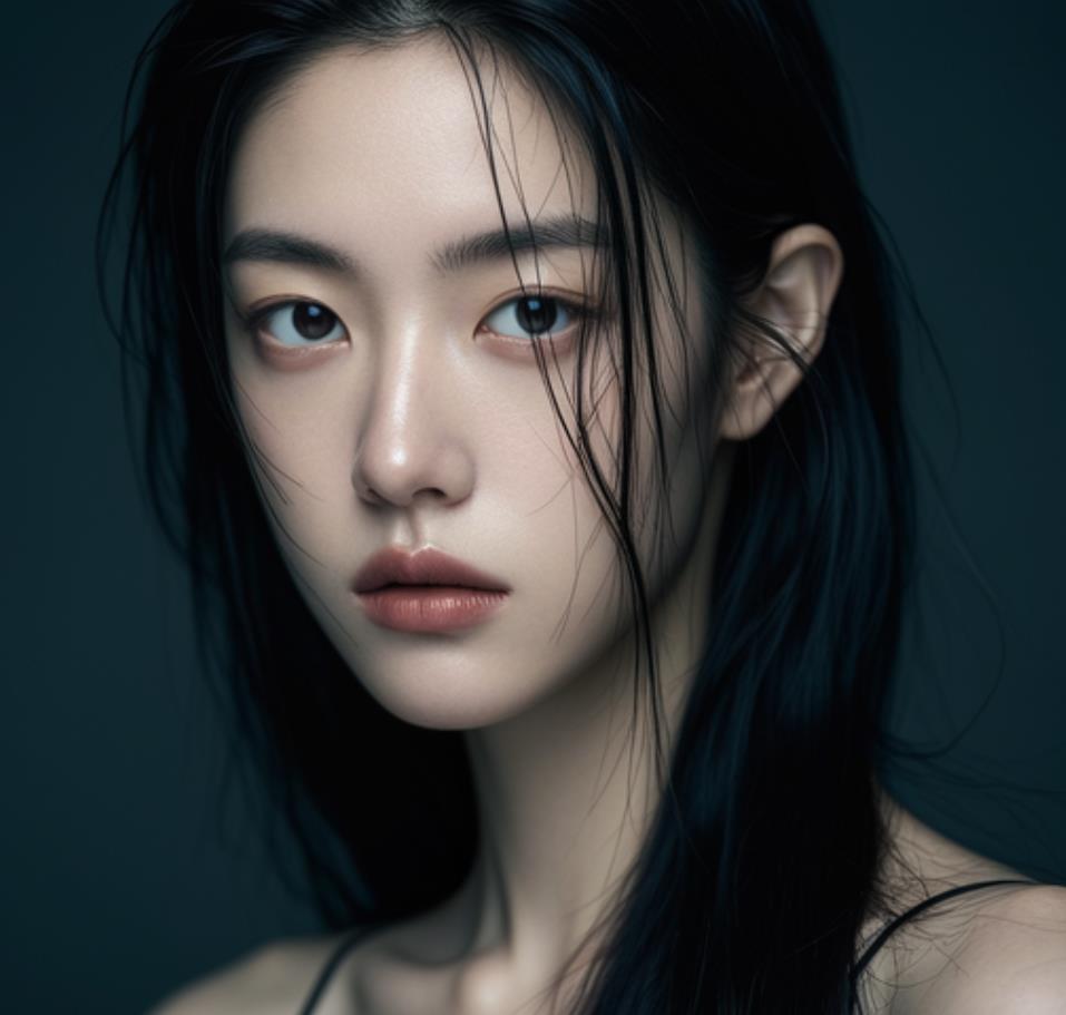 陰郁的漂亮女人人像攝影